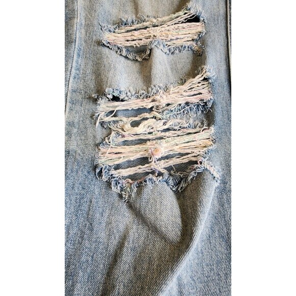 Judy Blue Women’s Jeans Size 0 / 24 Distressed Straight Leg 00s Vintage Wash - Picture 2 of 16